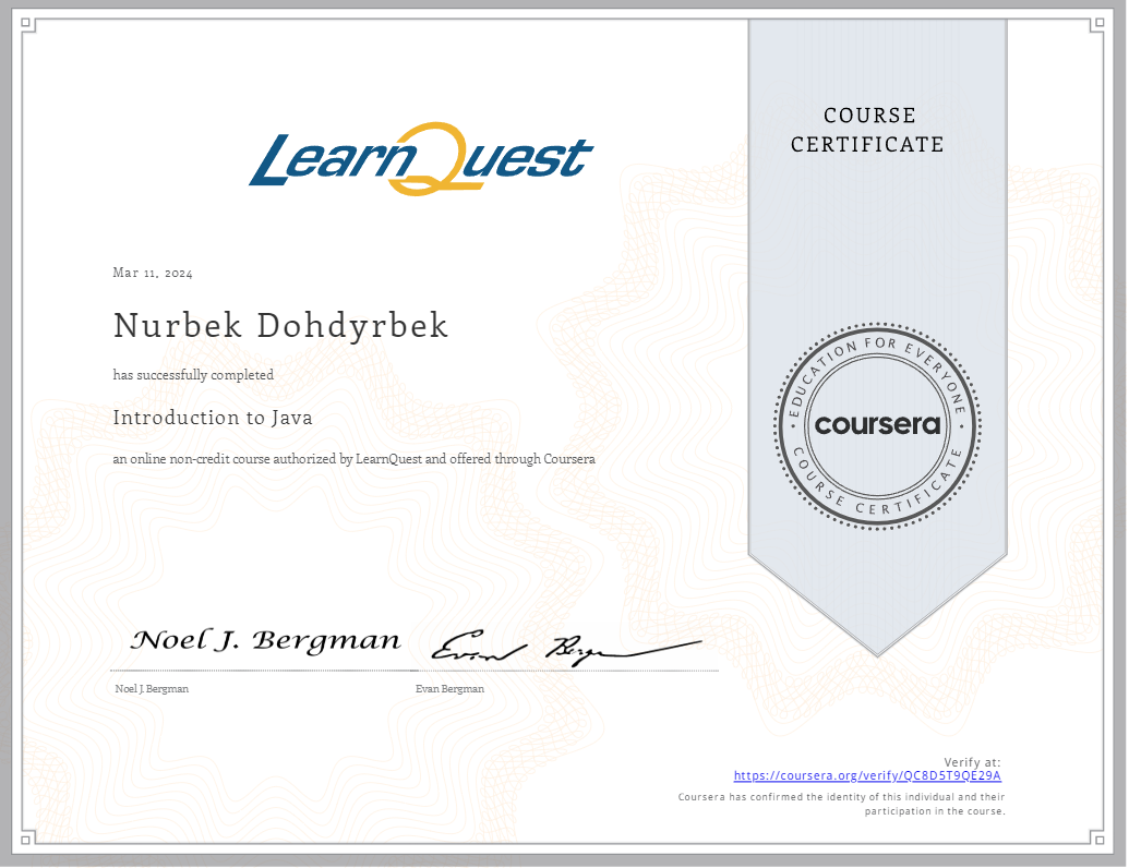 Certificate 1